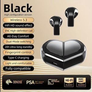 K520 TWS True Wireless Creative Rotational Lovely Heart Shaped Case Bass Earphone Headset for Gaming, Sports and Live Music with HD Stereo Sound