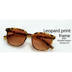Women‘s Leopard-patterned frame double-tea sunglasses