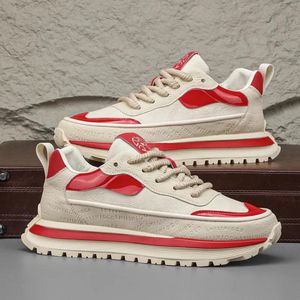 Shoes Style Comfortable Leather Surface Men Trendy Breathable High Top Versatile Leather Sports Casual Sneakers  Shoes For All Men