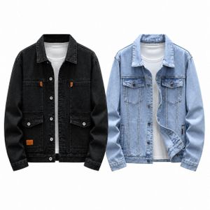 2-Pack Men’s Denim Jackets - Blue & Black Casual Jean Coats