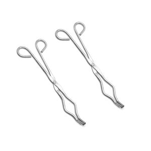 Stainless Steel Crucible Tongg 10 Inch (Set of 2 Piece) – Heat Resistant, Heavy Duty Lab Tongg for Holding Hot Crucibles in Chemistry Labs, Furnaces & Educational Use