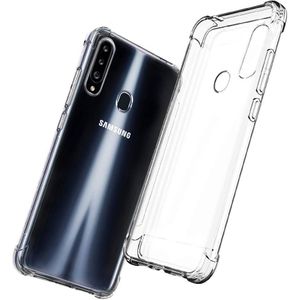 Samsung Galaxy A20s Crystal Clear Shock Proof Bumper Transparent Back Case 