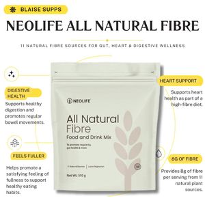 Neo All Natural Fibre Food & Drink Mix 510g High Fibre Powder for Gut, Digestive & Heart Health