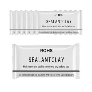 6 Pcs White Seal Putty,Waterproof Duct Seal Repair Sealing Clay & Moldable Silicone Putty,Ideal for Sealing Drain Connections, Wall Holes, and Air Conditioning Openings, Reliable and Efficient.