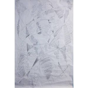 Charcoal pencil on paper art