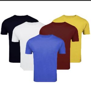 High Quality Set Of Five Plain Round Neck Polo And T-Shirt.