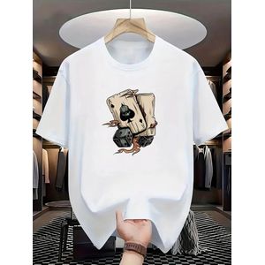 Standard white cotton tshirt with design 