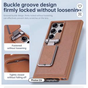 Samsung Cover Case For S26 Ultra - Leather Cover Camera Lens