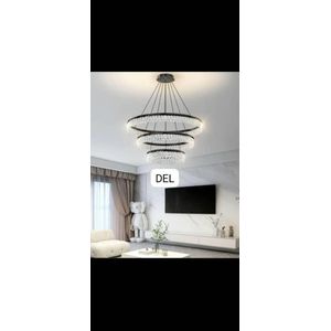 3 rings fancy crystal chandelier light