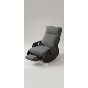 Modern Fabric Rocking Recliner Chair with Adjustable Backrest & Retractable Footrest 