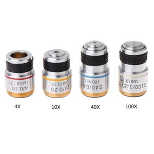 4X 10X 40X 100X Achromatic Objective Lens For Biological Microscope Laboratory Education Biological Microscope Objective Lens