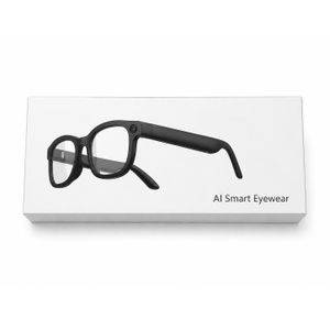 AI Smart Eyewear HD Camera Bluetooth Audio Voice Assistant Smart Glasses Black