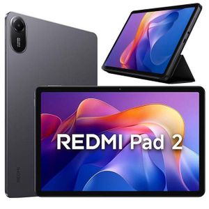 XIAOMI Redmi Pad 2 - 11" (8GB RAM, 256GB ROM) Android 15 - 8MP + 5MP - 9000mAh - WiFi Only - Bundle with Cover Case - Graphite Gray