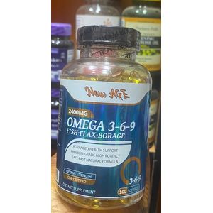 New Age Triple Omega 3-6-9 Fish & Flax Oils X120softgels