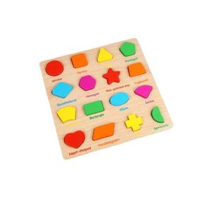 Montessori Wooden Geometric Shapes Learning Puzzle Shape Sorter