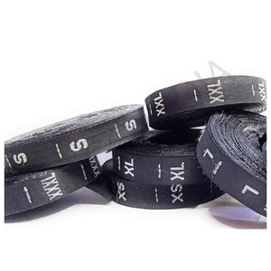 Size Label Tags (XS, S, M, L, XL, XXL, XXXL), Pack of 350 Labels/350 pcs, Black Number Roll Tags for Clothing, Dresses, and Other Project