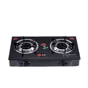LG THICK TABLE TOP GLASS GAS COOKER WITH TWO HOBS