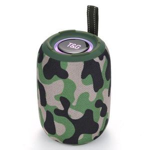 T&G g678 Portable Rgb Light Tws Blue Tooth Fabric Surround Sound Small Wireless Smart Outdoor Waterproof Multifunctional Speaker IPX5 GREEN