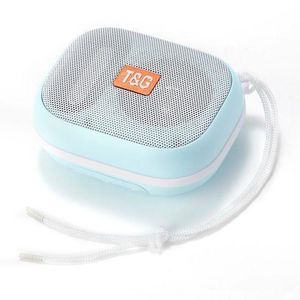 T&G TG-394 Mini Blue-tooth Waterproof Speakers with FM Radio Support TF/USB Functions Portable Woofer Bass Colors Speakers(GREEN)