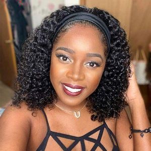 Kinky Curly Wig With Band -12inches