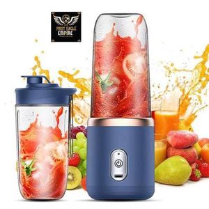 Double cup Smoothie Blender Portable wireless Electric Juicer 6 Blades USB Mini Charging Smoothie Blender Fruit Squeezer Ice Crush Cup. Smart Kitchen Tool, Hand Shaker Juicer. Multifunctional Fruit Juicer. Machine Juicer. Machine blender.