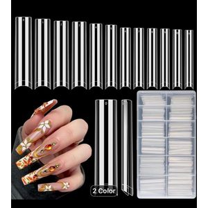 Professional 240pcs XXL Long Stiletto Acrylic Nail Tips - Natural