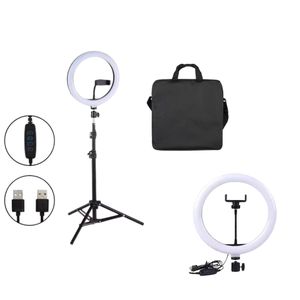 Big 10" Inches Ring Light With Phone Holder & Stand And Bag