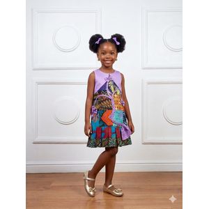 Ankara shift dress for girls