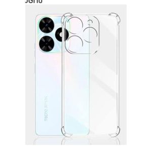 Infinix Hot 40i/Smart 8 Solid Shockproof  Transparent  Case 