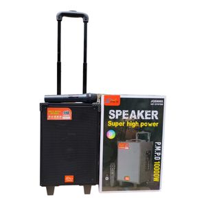 SinG-e 10000W super high power rechargeable portable Bluetooth speaker with trolley and 1 wireless mic 