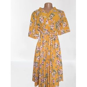 Unique floral quality women's Elegant midi dress 