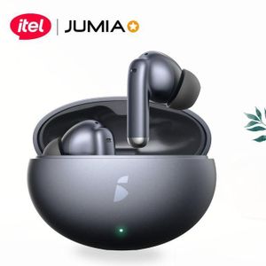 itel BudsGo 13mm Deep Bass Earbuds Glossy Design ENC Clear Calls Buds Go - Aether Black