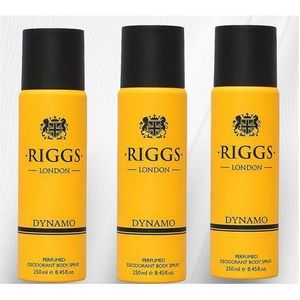 Riggs London Body Spray Dynamo 250ml X3 Pieces