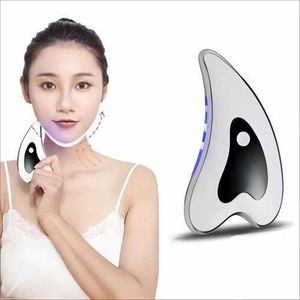 Rechargeable EMS Microcurrent Gua Sha Face & Neck Massager – LED Facial Lifting, Skin Tightening, Sculpting & Anti-Aging Beauty Device