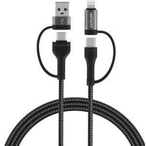 POOLEE  PowerFlex- 4 In1 Super Fast Data And Charging Cable.