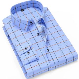 Men's Classic BusinessLong-Sleeved Slim-Fit Formal Shirt Blue at   Men's Clothing store