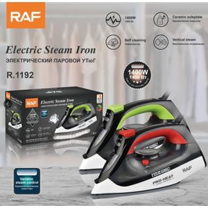 RAF Electric Steam Iron 1400W Ceramic Soleplate Clothes Iron With Steam Spray & Self Cleaning R.1192