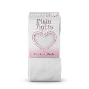 SOFT TOUCH Girls White Plain Pop Socks
