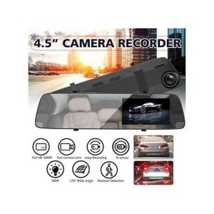 Car DVR HD 1080P Dual Lens Rearview Mirror Dash Cam Recorder