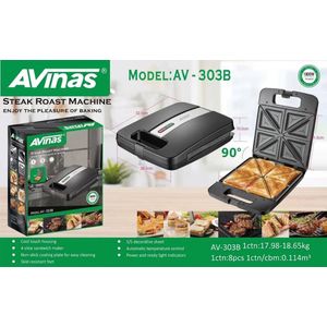  Avinas Large Capacity 4-Slice Electric Sandwich Toaster Press