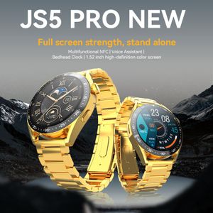 Golden SmartWatch Luxury 1.52 Inch HD Round Screen Fitness Tracker NFC Smartwatch