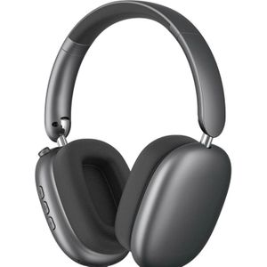 wireless headphones with physical control buttons and a padded headband