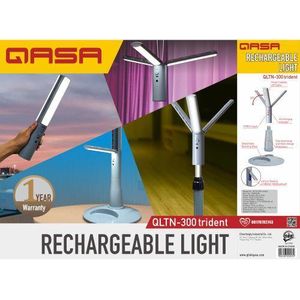 Qasa Rechargeable Led light Torch table lamp Lithium Battery 5.5W QLTN-300 trident (34V)