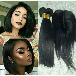 Straight  Hair Weavon 4pcs With Closure