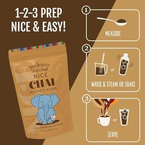 Two Leaves and a Bud Nice Chai, Chai Latte Tea Mix, Iced Or Hot 112G