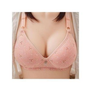 Generic 1 Pcs Lady Plus Size Cup Back Buckle Pure Cotton No Steel Ring  Wider Strap Bra