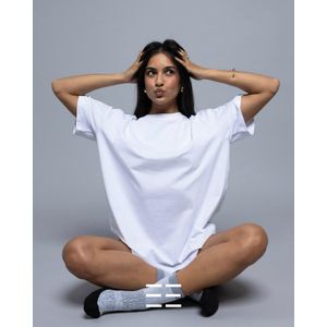 Men's (unisex) Heavyweight  White T-Shirt, Made of 100% Pure Cotton,  High-Quality Basic Tee with a Round Neck