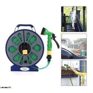 50ft (15m) Lay Flat Garden Hose - Flexible Water Hose for Outdoor Use