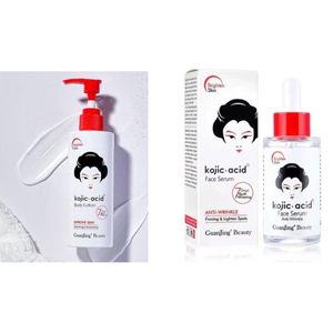 GUANJING Kojic acid lotion 230g & anti wrinkle face serum
