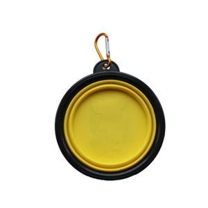TD Silicone Pet Collapsible Bowl - Yellow